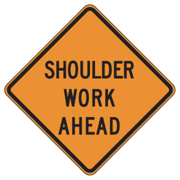 MUTCD C24 (CA) Alternate Shoulder Work Ahead